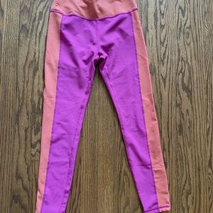 Wilo the Label White Orange Pink Ribbed Leggings Size Small